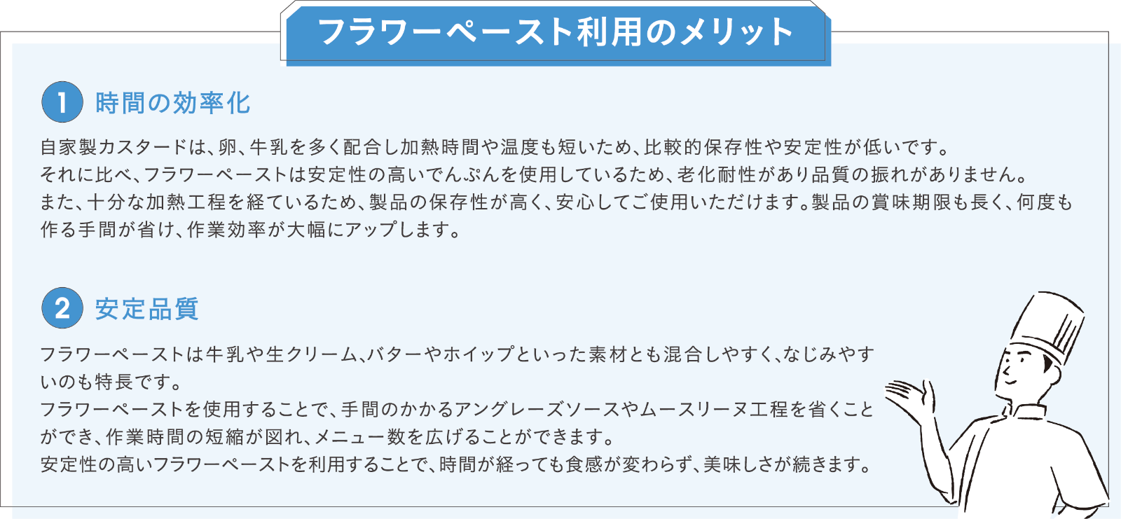 フラワーペースト利用のメリット