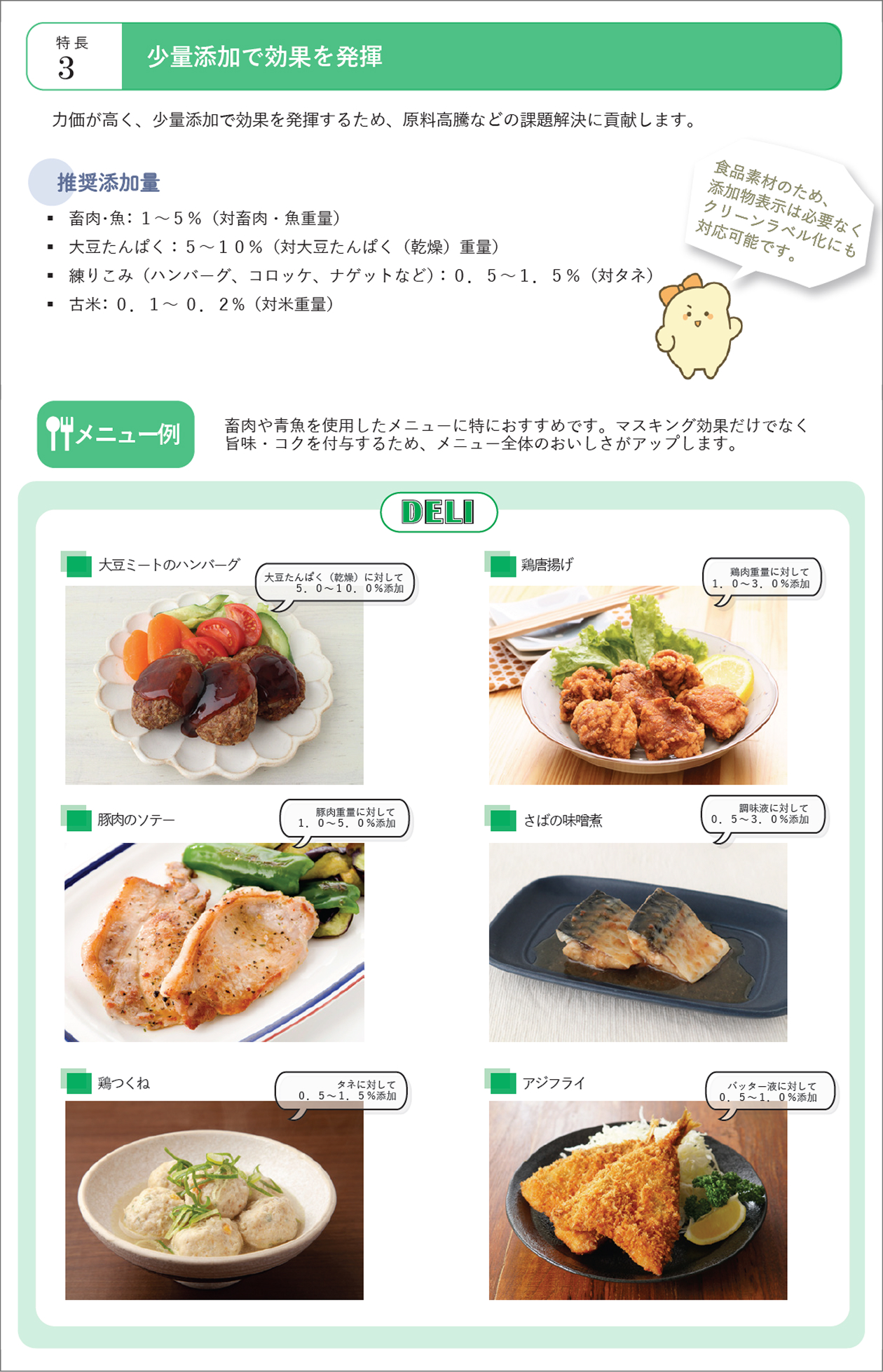 少量添加で効果を発揮